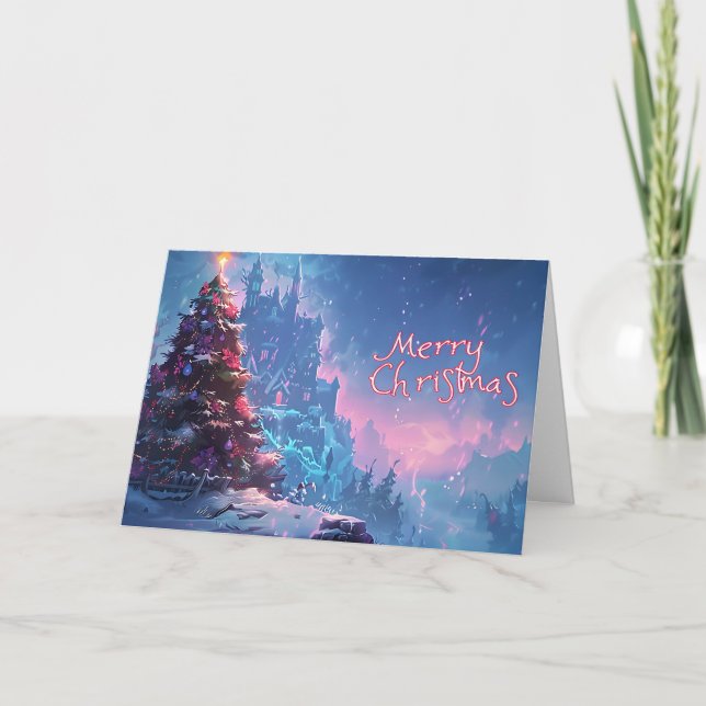 Pixel Christmas Wonderland Karte (Vorderseite)