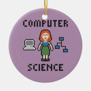 Pixel Computer Science - Female - Kreiselverzierun Keramikornament