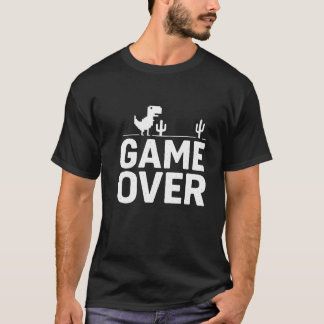 Pixel-Dino-Spiel über T - Shirts