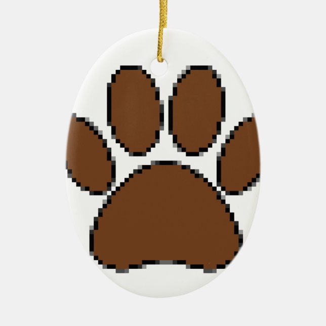 Pixel Dog PW Print Keramikornament (Vorne)