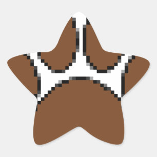Pixel Dog PW Print Stern-Aufkleber