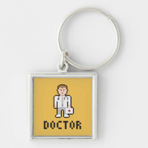 Pixel-Doktor Keychain Schlüsselanhänger
