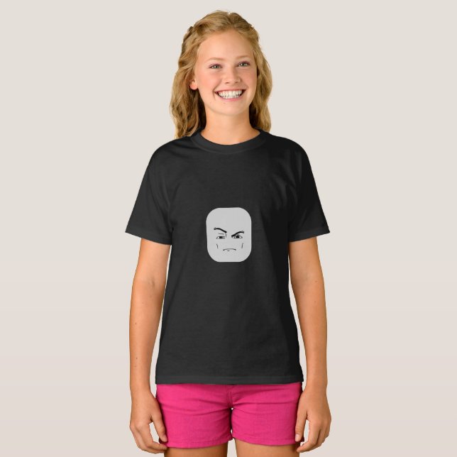 Pixel Face T-Shirt - Retro Gaming Emoji  (Vorne ganz)