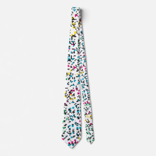 Pixel Farbe Blöcke Glitch Neck Tie Krawatte