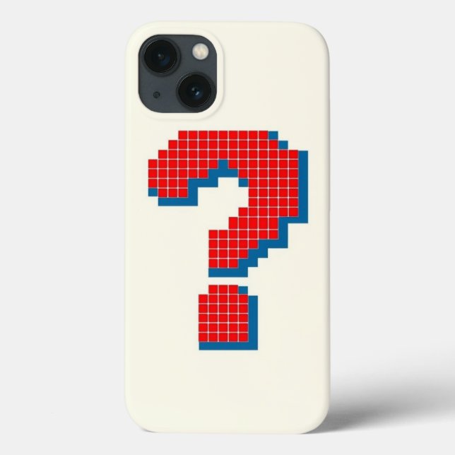 Pixel Fragezeichen - Retro Gaming Art Case-Mate iPhone Hülle (Rückseite)
