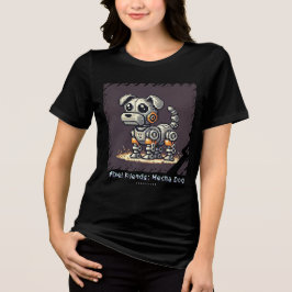 Pixel Friends: Mecha Dog (Robot Dog) (Frauenhemd) Tri-Blend Shirt