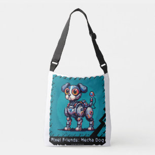 Pixel Friends: Mecha Dog (Roboter Dog) Tragetaschen Mit Langen Trägern