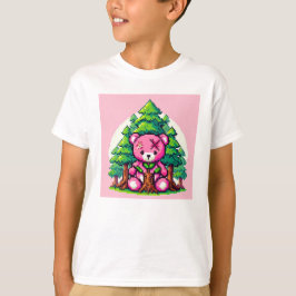 Pixel Friends: Waldschutz (rosa Bär) #09 T-Shirt
