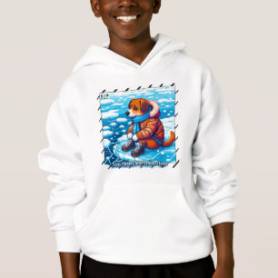 Pixel Friends: Winter Wonderland #21 (brauner Hund Hoodie