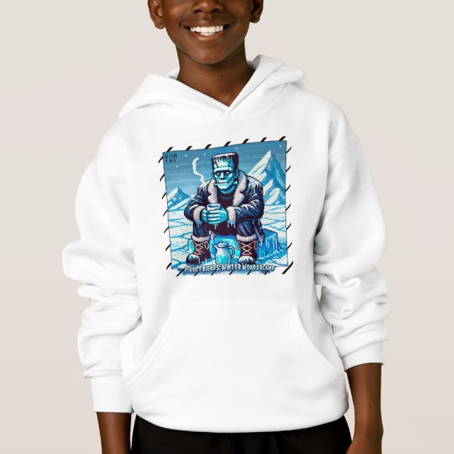 Pixel Friends: Winter Wonderland #23 Frankenstein Hoodie (Vorderseite)