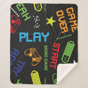 Pixel Game Style: Abstrakt nahtlos. Sherpadecke