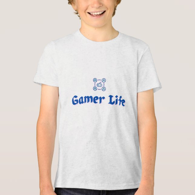 Pixel Gamer Life Tri-Blend Shirt (Vorderseite)