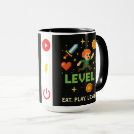 Pixel Gamer Mug – Level Up Retro Gaming Style Tasse