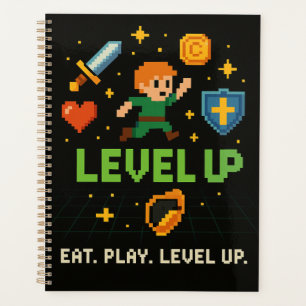 Pixel-Gamer-Planer - Level-Up-Retro-Organisator Planer