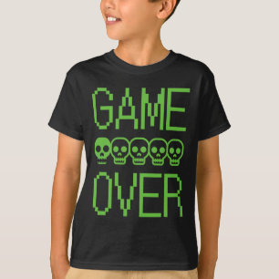 Pixel-Gamer-Totenkopf-Game-Over-Retro-Videospiel-A T-Shirt