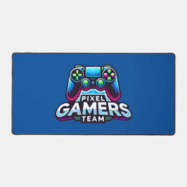 Pixel Gamers Team - Blue Gaming Schreibtischunterlage