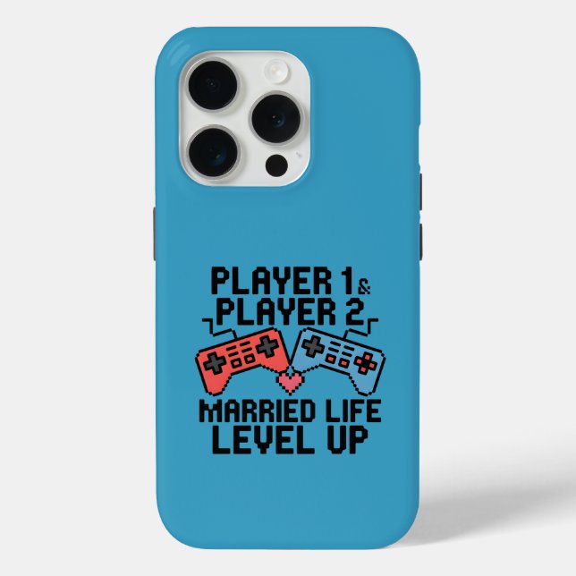 Pixel Gaming Couple Level Up Design Case-Mate iPhone Hülle (Rückseite)