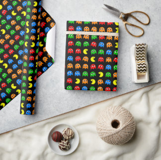 Pixel-Geist-Arcade-Spieler-Geburtstagsdesign Geschenkpapier