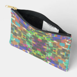 Pixel, Gemustert über den Farben des Regenbogens Zubehörtasche