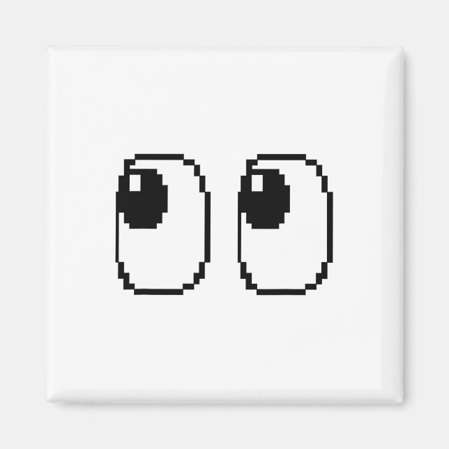 Pixel Ghost Eyes Halloween Game Group-Kostüm Magnet (Vorne)