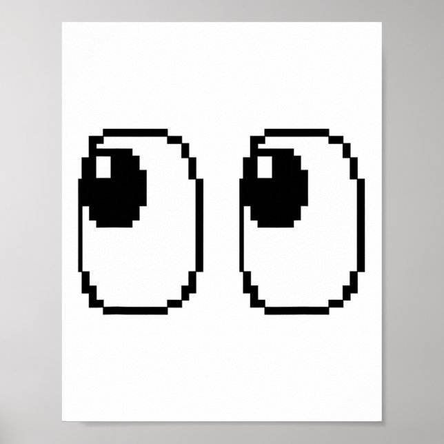 Pixel Ghost Eyes Halloween Game Group-Kostüm Poster (Vorne)