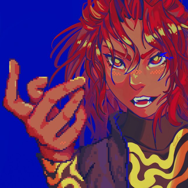 Pixel girl button (Von Creator hochgeladen)
