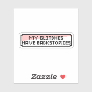 Pixel Glitch Chat - Funny Retro Gamer Aufkleber