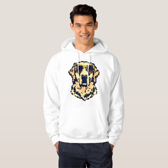 Pixel Golden Retriever Hoodie (Vorne ganz)