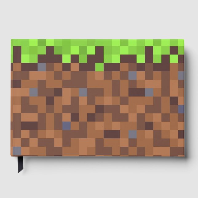 Pixel-Gras-Gamer-Geburtstag  Gästebuch (Vorderseite)