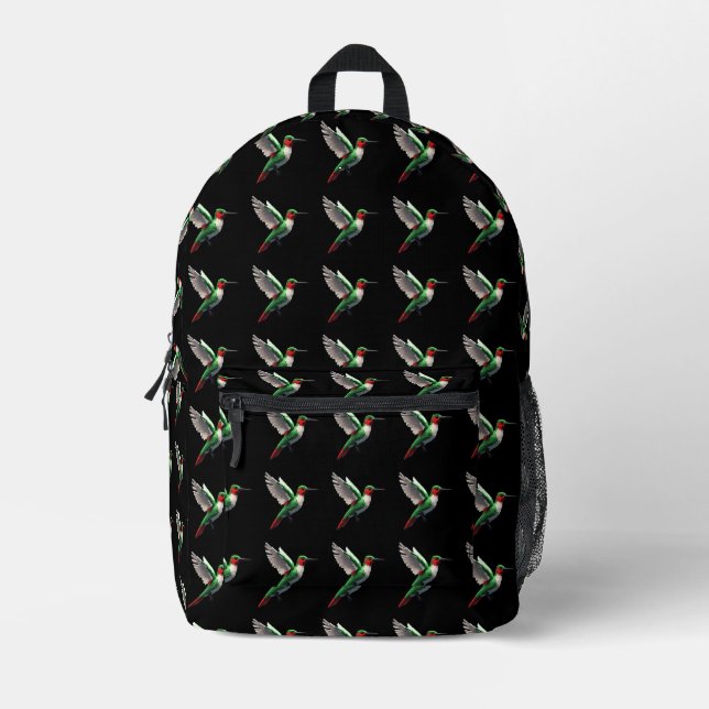 Pixel grün bedruckter rucksack (Vorderseite)