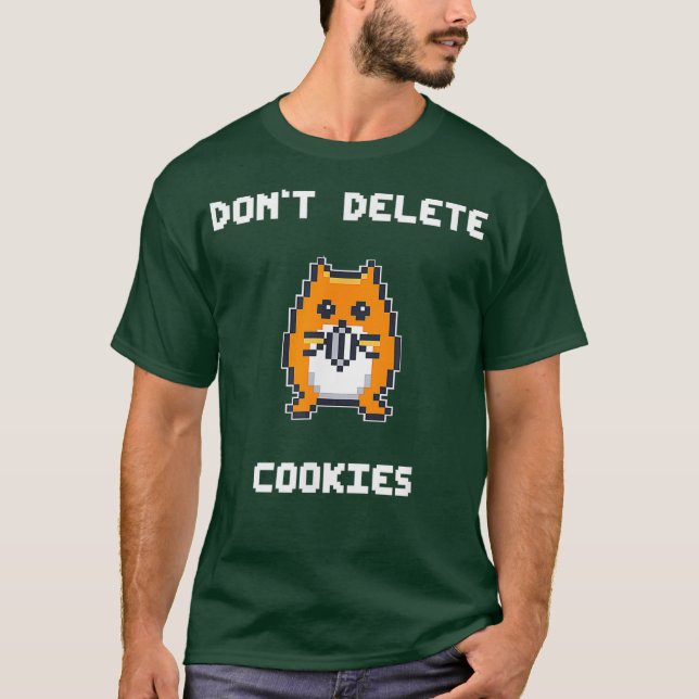 Pixel Hamster löschen Cookies-Nerd nicht T-Shirt (Vorderseite)