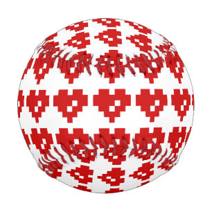 Pixel Heart 8 Bit-Liebe Baseball