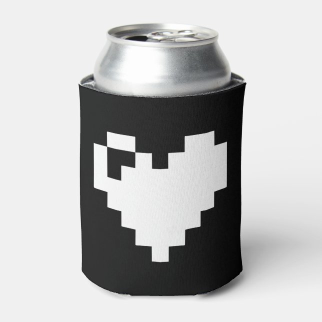 Pixel Heart 8 Bits Dosenkühler (Kanne Vorderseite)