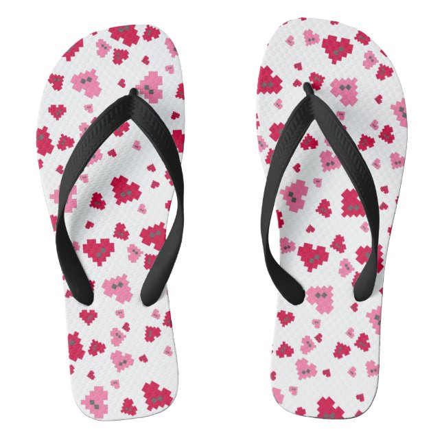Pixel Heart Flip Flops (Fußbett)
