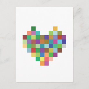 Pixel Heart Postkarte