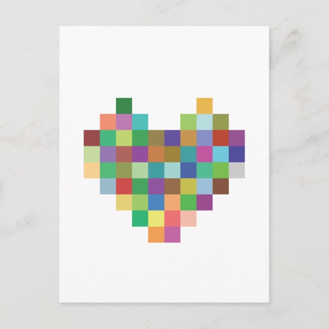 Pixel Heart Postkarte (Vorderseite)