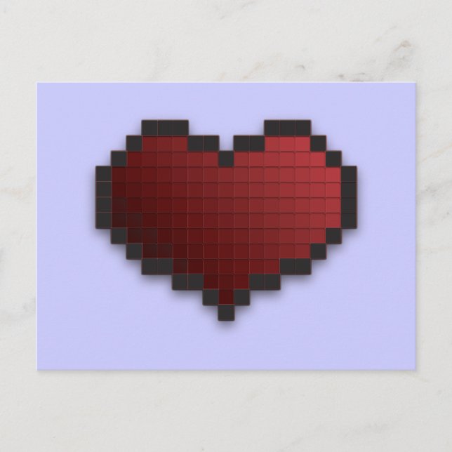 Pixel Heart Postkarte (Vorderseite)
