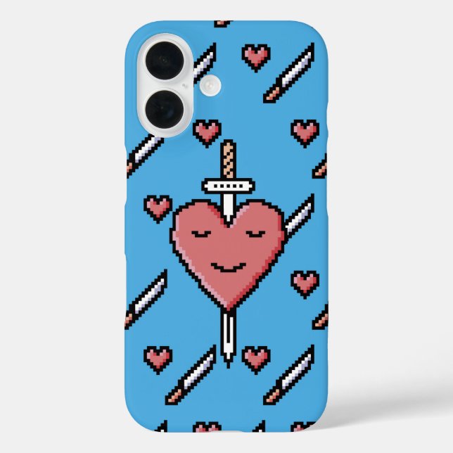 Pixel Heartbreaker - Lächeln Sie durch Case-Mate iPhone Hülle (Rückseite)