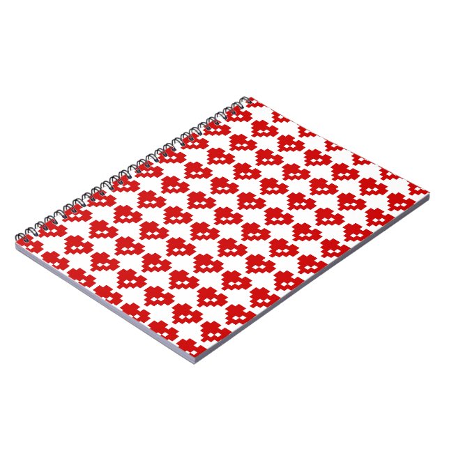 Pixel Herz 8 Bit Liebe Notizblock (Linke Seite)