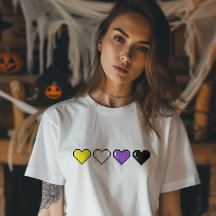 Pixel-Herz für nichtbinäre Flag