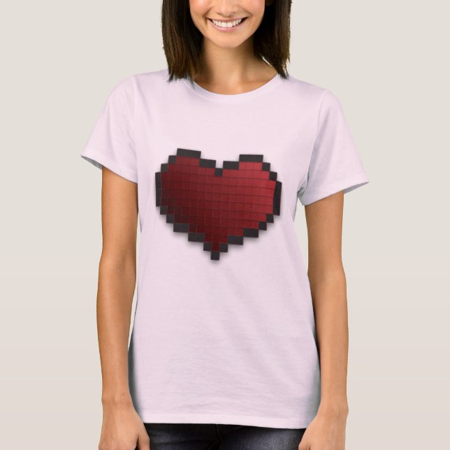 Pixel-Herz T-Shirt (Vorderseite)