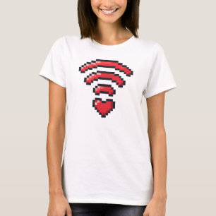 Pixel-Herz-WiFi-Liebes-Signal T-Shirt