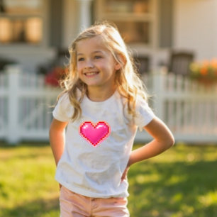 Pixel-Herz Y2K Süßes Kinder-Shirt Kleinkind T-shirt