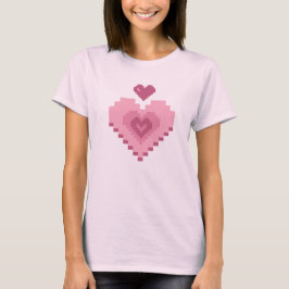 Pixel Herzdesign - Valentinstag-Liebe T-Shirt