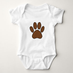Pixel-Hundepfotenabdruck Baby Strampler