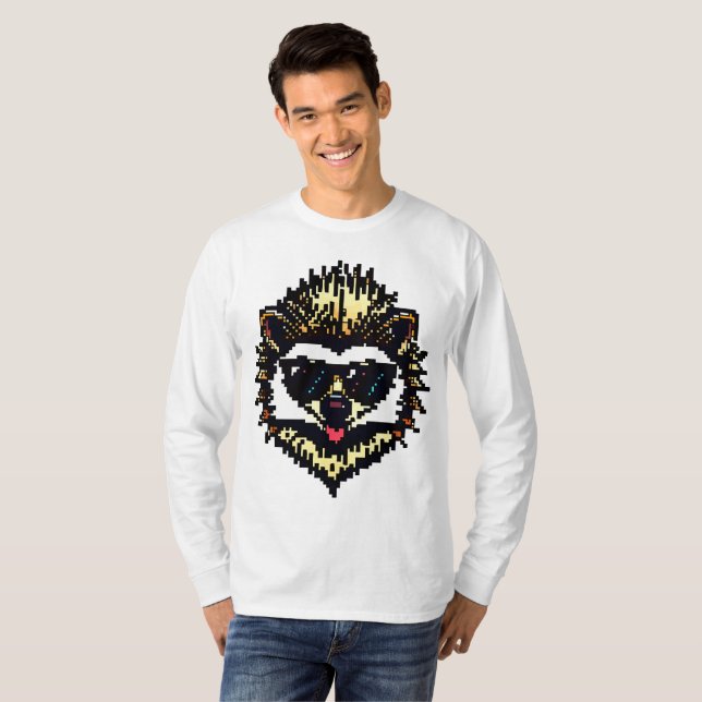 Pixel-Igel Cool T-Shirt (Vorne ganz)