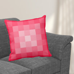 Pixel in Rot-Throw-Kissen Kissen