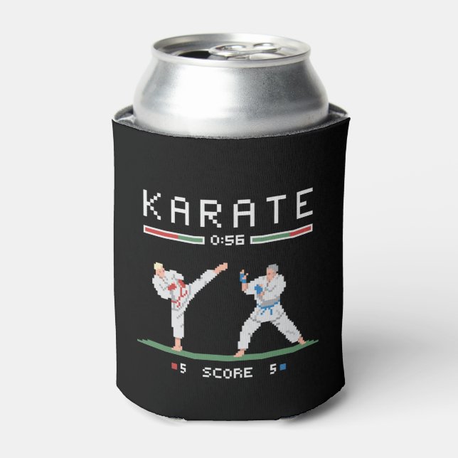 Pixel Karate Game Dosenkühler (Kanne Vorderseite)