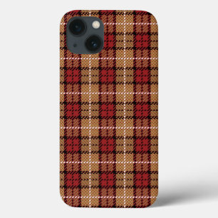 Pixel kariert im Rot und im Gold Case-Mate iPhone Hülle