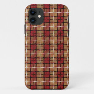 Pixel-Kariert in Rot und Gold Case-Mate iPhone Hülle